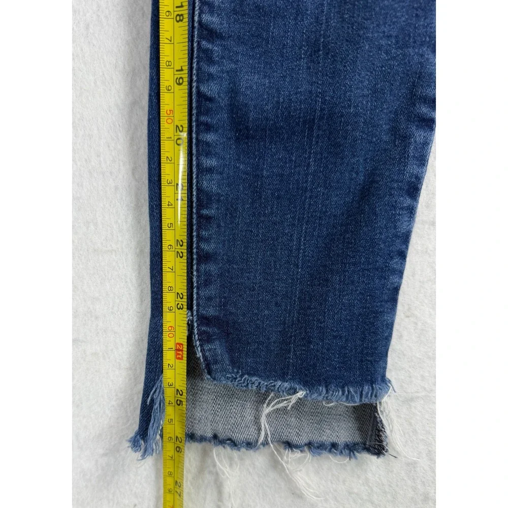 PAIGE Verdugo Ankle Skinny Jeans Raw Step Hem Dark Wash Size 24